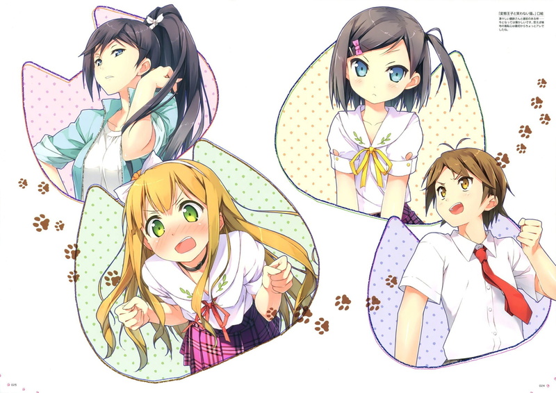 Anime Girls, Hentai Ouji To Warawanai Neko, 1080P, anime, Azuki Azusa, Yokodera Youto, Tsutsukakushi Tsukiko, Tsutsukakushi Tsukushi