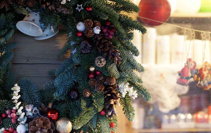 green, human representation, holiday - event, shallow, christmas decoration, christmas fair, celebration, representation, garland, nature, festival, bells
