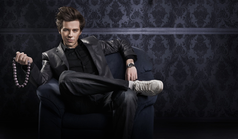 three quarter length, males, black Color, elegance, business, jeans, aggression, sofa, emotion, front view, peaked, leather, posing, macho, caucasian Ethnicity