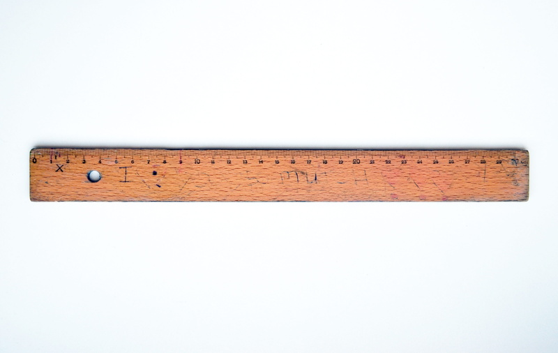 millimeter, school, brown, wood, single object, white background, antique, close-up, no people, number, man made, 4K, vintage, centimeter, old, instrument of measurement