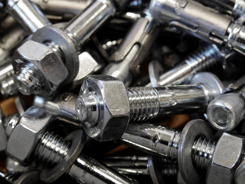 iron - metal, mount, nut - fastener, shiny, impact anchor, white background, Anchor, close-up, Iron, no people, fix, silver - metal, Metal, still life