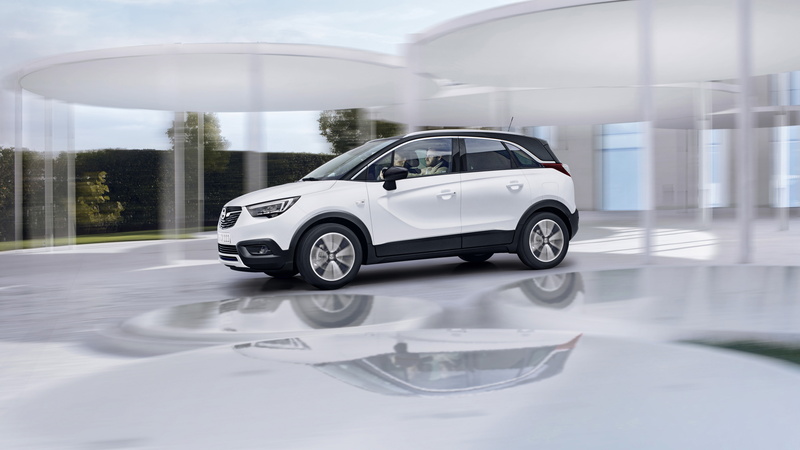 crossover, black, suv, 8K, white, Opel Crossland X, CES 2017
