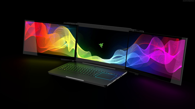 computer equipment, no people, 4K, Razer Project Valerie, keyboard, multi colored, computer network, security, computer, review, communication, laptop