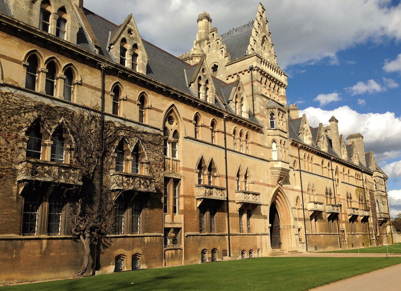 beige, the past, cloud - sky, building exterior, history, day, grass, structural, concrete, built structure, sky, tourism, nature, study, university of oxford