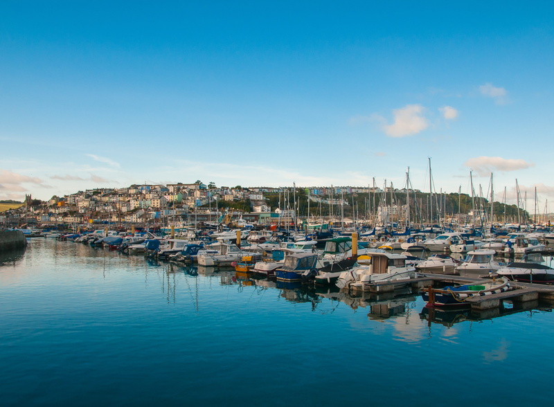 no people, brixham harbour office, body, boats, moored, watercraft, yacht, mode of transportation, marina, 5K, architecture, built structure, waterfront