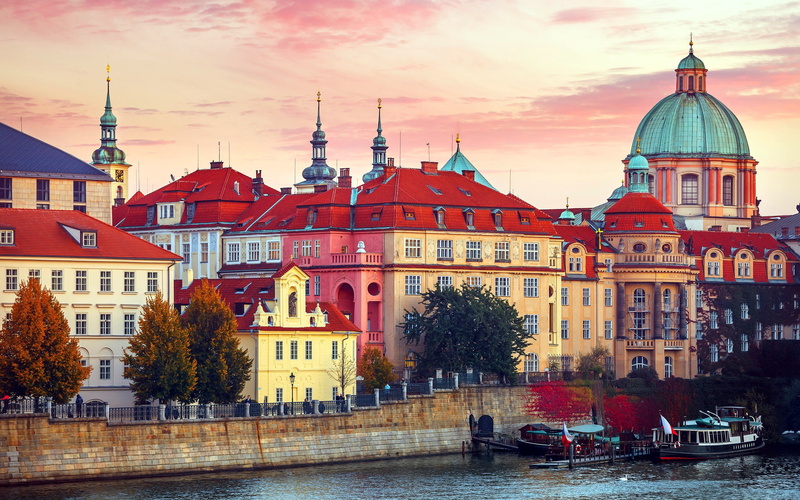 nature, built structure, travel, cloud - sky, building, architecture, outdoors, 2K, Czech Republic, travel destinations, religion, water, place of worship