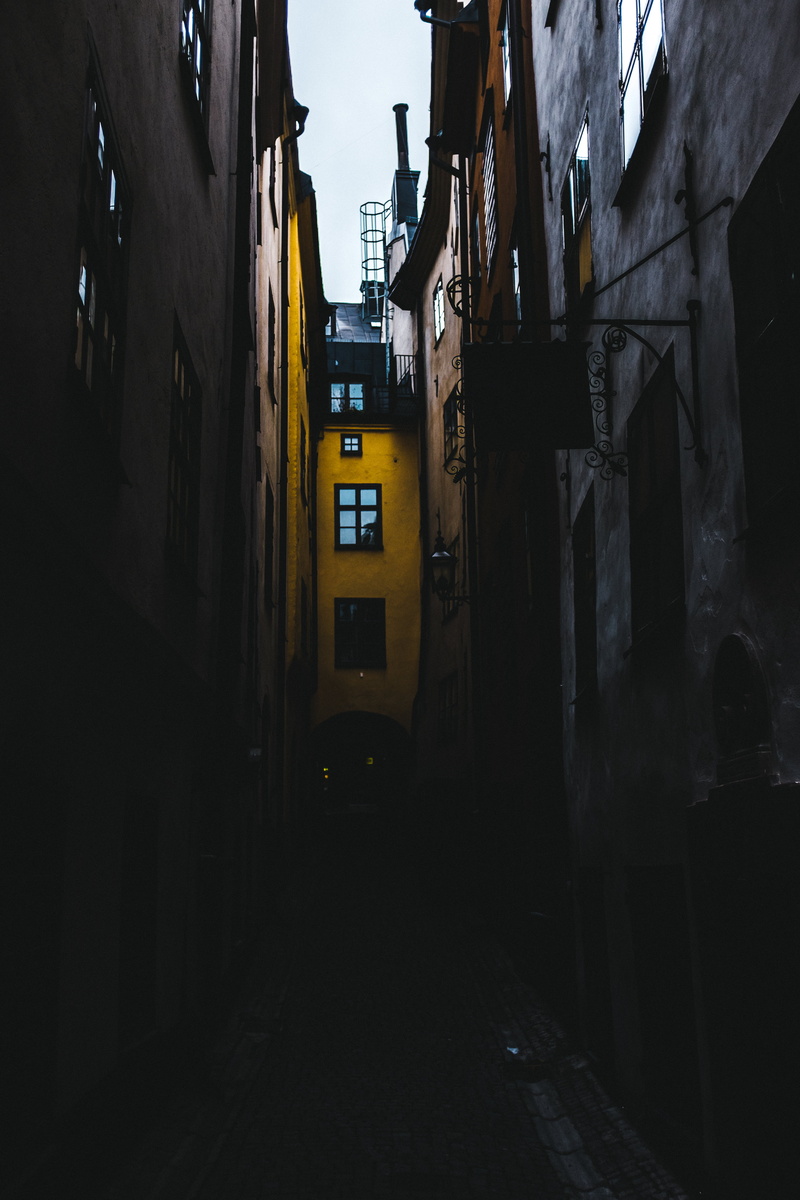 the way forward, old town, 4K, communication, lane, evening, wall - building feature, town, buildings, direction, street, alley, stockholm, built structure