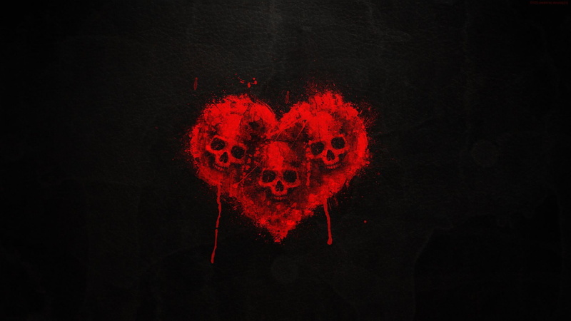 1080P, heart  download, Heart, love heart, skull, digital art, love heart  download, 1920x1080