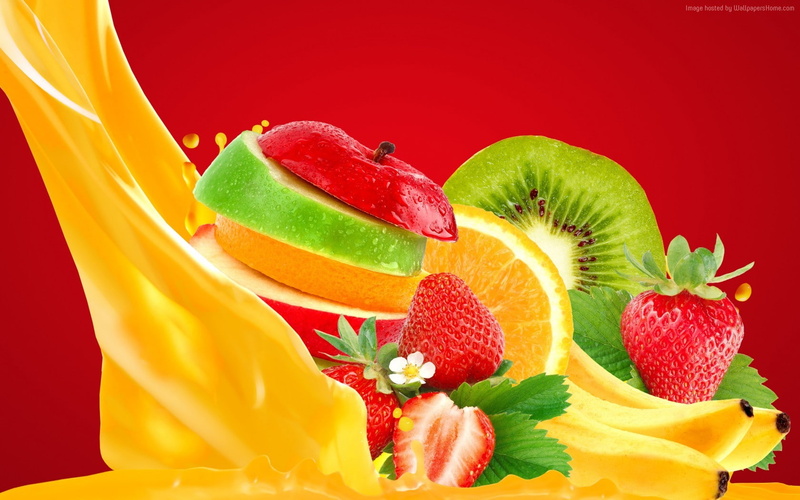 juice, apple, banana, 720P, orange, strawberry
