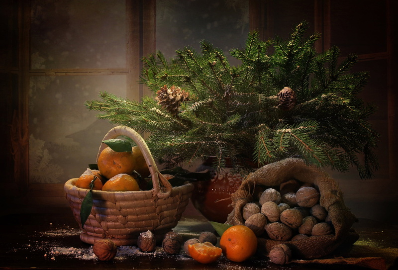 bumps, healthy eating, pumpkin, bag, indoors, food and drink, food, nature, celebration, branches, still life, wellbeing, wicker, decoration, nuts, tangerines