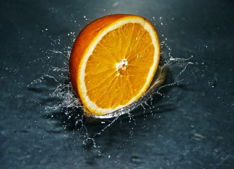 slice, motion, vitamin, close-up, organic, ripe, indoors, cross section, water, food, freshness, falling, orange - Fruit, healthy Eating, orange, wellbeing