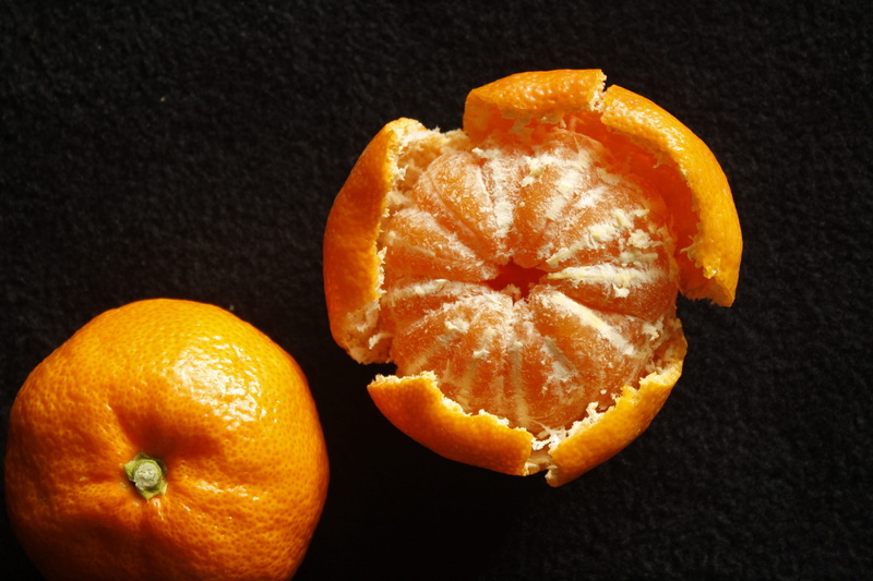 high angle view, Satsuma, peel, orange, orange - Fruit, food, Citrus, orange Color, freshness, Fruit, wellbeing, nature, cross Section, tangerine, slice