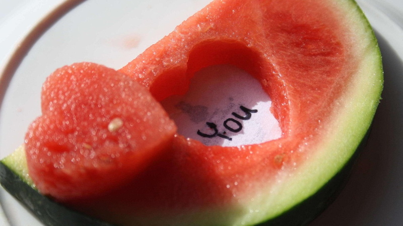 love, 3d and abstract, fruit, watermelon, 1080P