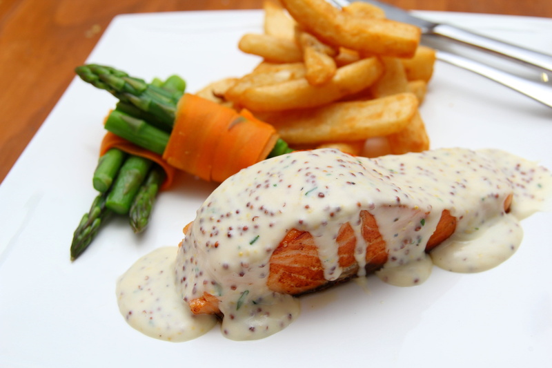 wellbeing, fish, sauce, serving size, meat, temptation, high angle view, fried, indoors, snack, vegetable, plate, ready-to-eat, prepared potato, close-up