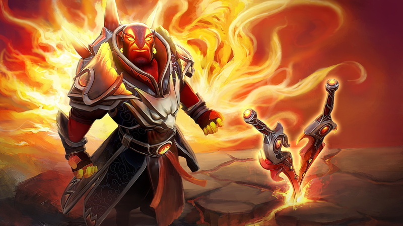  1080P, swords, fist, skin, flame, dota, spirit, hd, ember, hero, desktop