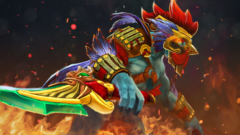 huskar, rooster, hd, 1080P, full, screen, art, costumes, beautiful, set, dota, warrior, desktop