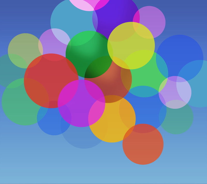 flying, pattern, blue, shape, yellow, backgrounds, circle, geometric shape, celebration, circles, no people, Abstraction, purple, mid-air, color, 1080P