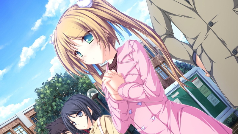 Long Hair, Twintails, Ui Hisagihara, Short Hair, 1080P, Anime, Cloud, Blue Eyes, Blue Hair, Blush, Maikaze no Melt, Blonde