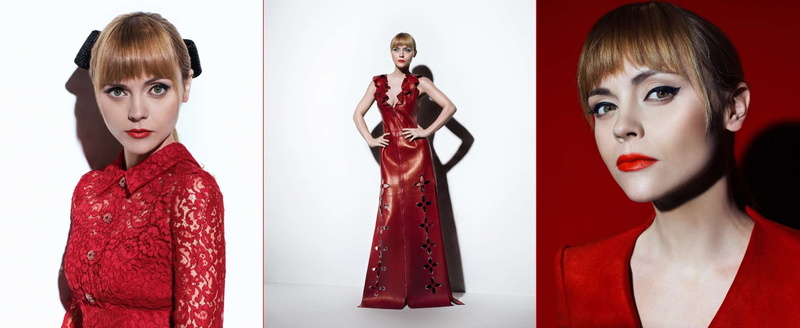 collage, Christina Ricci, celebrity, actress, women, dress, 2K