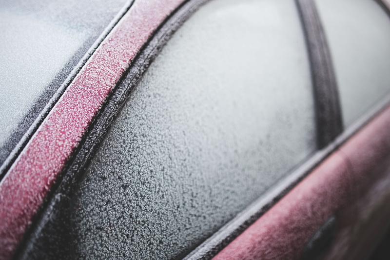 ice, car, leather, no people, transportation, close-up, cold, multi colored, land Vehicle, red, day, Frost, full frame, selective focus, pink color, indoors