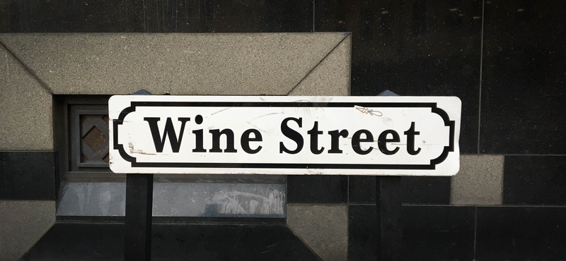capital letter, alphabet, wine street, 2K, arrow symbol, brick, restaurant, wall, sign, communication, built structure, guidance, information, yorkshire