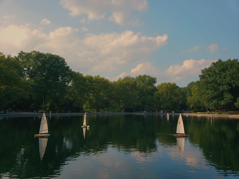 outdoors, transportation, scenics - nature, cloud - sky, kerbs boathouse, plant, tranquil scene, new york, tranquility, tree, united states, waterfront