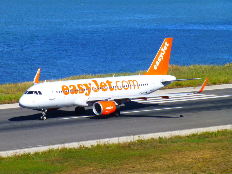 blue, airport, airport runway, flyer, plane, sky, tilt s, road, air traffic, easy jet, aircraft, no people, side view, airbus, airline, above the clouds