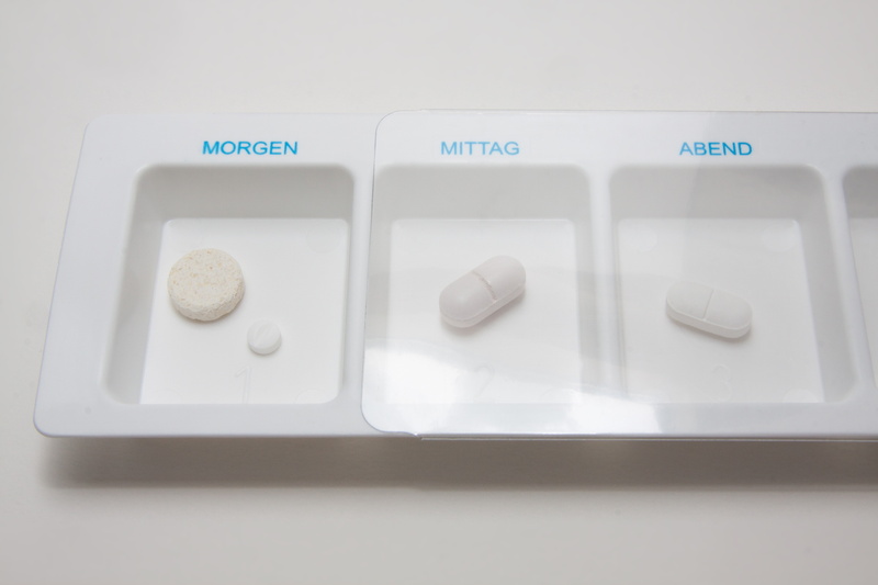view packaging, directly above, choice, pharmaceutical form, pill, blister pack, management, tray, disease, tablets, indoors, still life, white background
