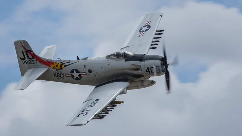 5K, flight, Skyraider, attack, Douglas