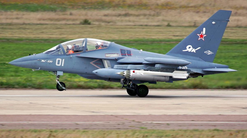 blue, white, plane, the Yak-130, 1080P, fighter, training and combat aircraft, Yakovlev, In the middle