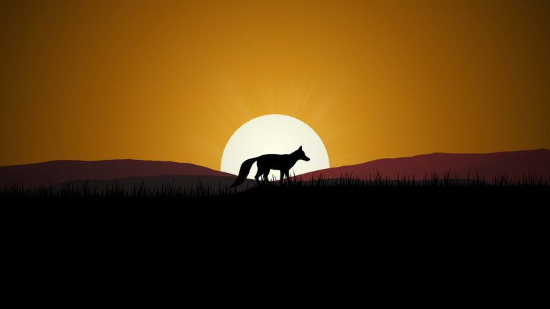 hd, orange color, domestic animals, beauty in nature, no people, vertebrate, sunset, vector, clear sky, landscape, quality, nature, outdoors