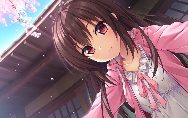 one person, cherry, high, portrait, close-up, fashion, real people, girl, pink color, adult, wal, reflection, anime, leisure activity, young women, human representation