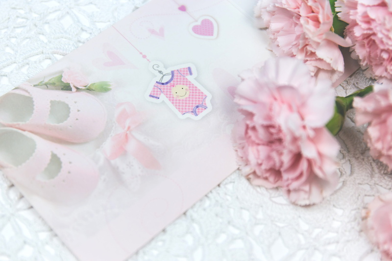 event, baby, nature, springtime, lay, pink, adorable, pink color, born, rose - flower, plant, beside, child, celebration, arrival, card, beauty in nature