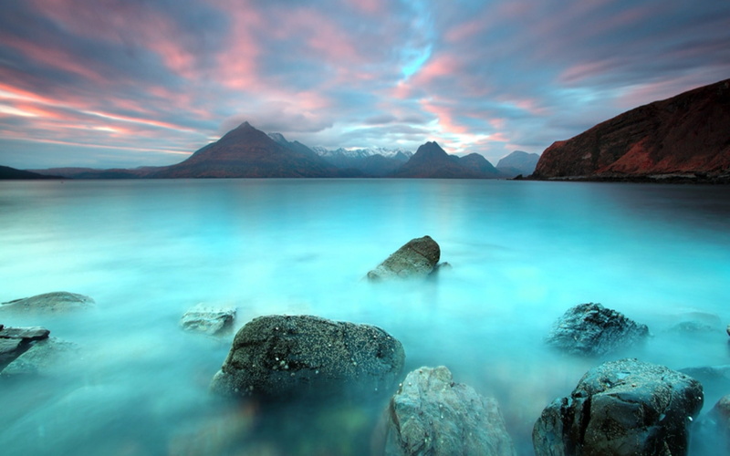 solid, mountain, cloud - sky, mountain peak, non-urban scene, sea, water, hdr, scenics - nature, evening, no people, hd, sky, nature, photo