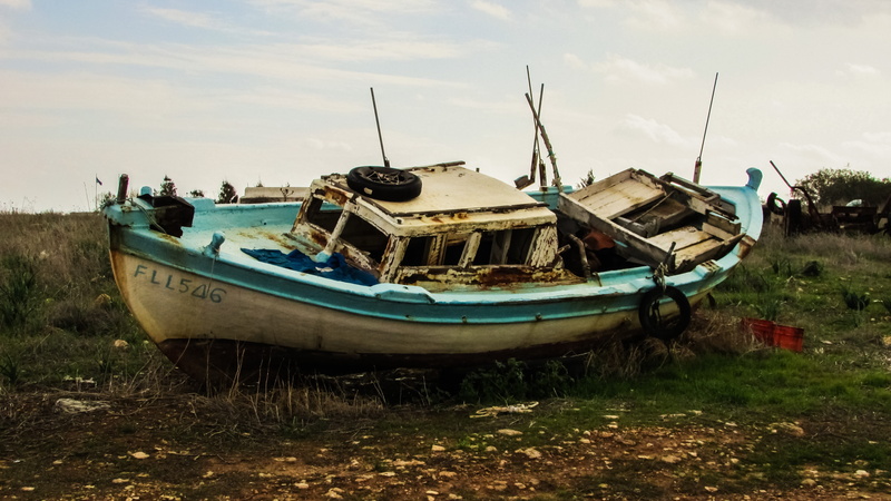 deterioration, mode of transportation, decline, 4K, cloud - sky, outdoors, aged, transportation, moored, run-down, rusty, fishing industry, nautical vessel