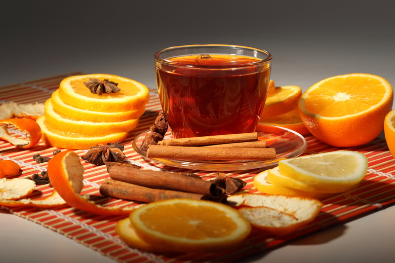 tea, orange, 5K, red, fruit, yellow, freshness, orange - Fruit, gourmet, citrus Fruit, snack, spice, lemon, close-up, christmas, cup, household equipment