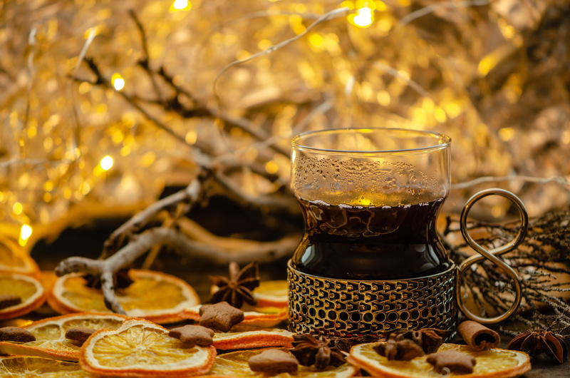 winter drink, table, star anise, relaxation, focus on foreground, close-up, still life, plant part, selective focus, nature, drink, no people, food and drink