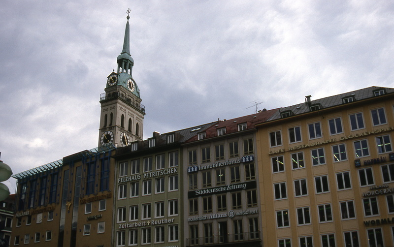 spire, low angle view, germany, sky, history, tower, day, residential district, city, no people, the past, built structure, building exterior, window, travel destinations