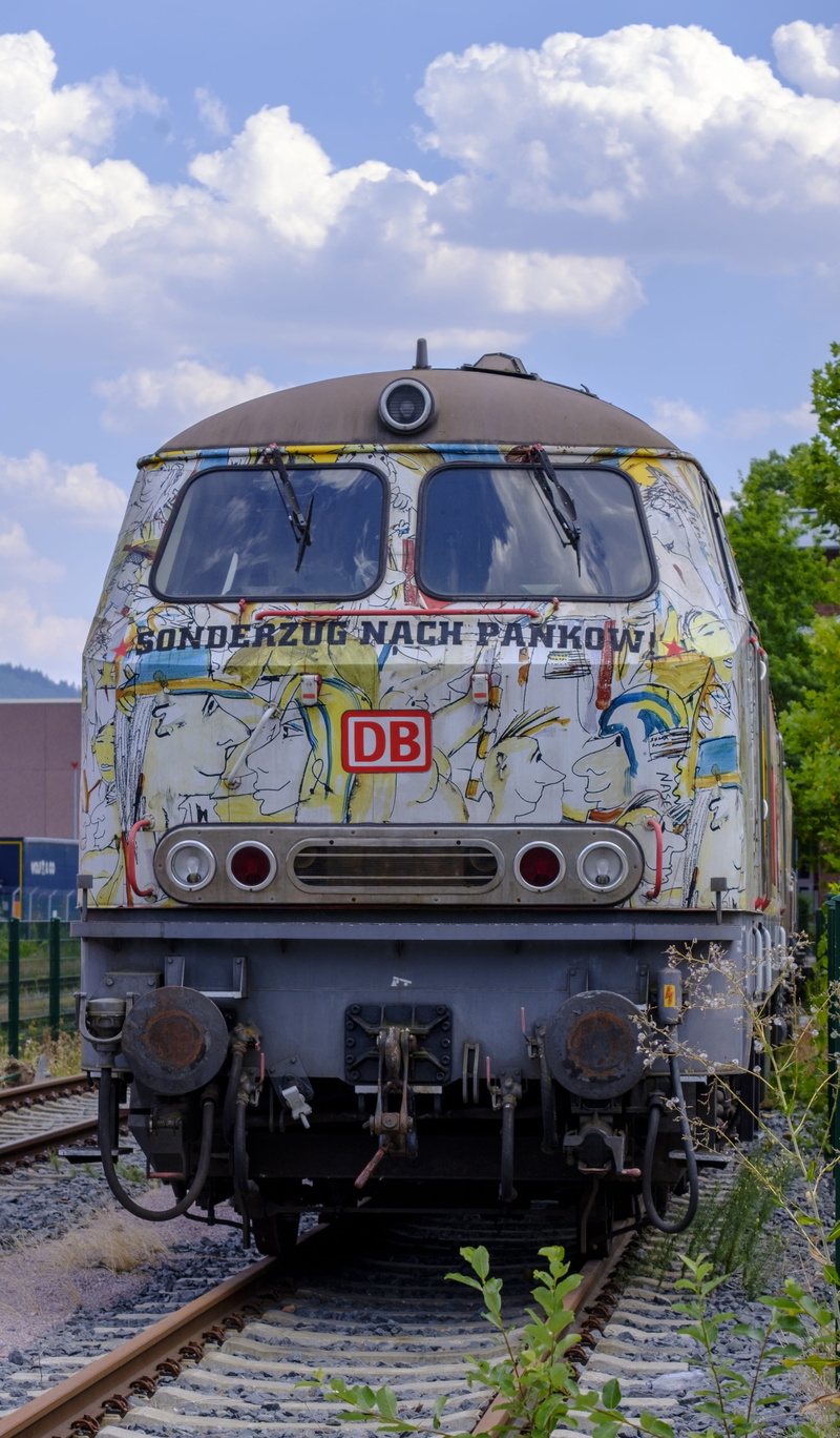 sky, special train, train - vehicle, track, travel, public transportation, outdoors, udo lindenberg, pankow, rail transportation, no people, railroad track