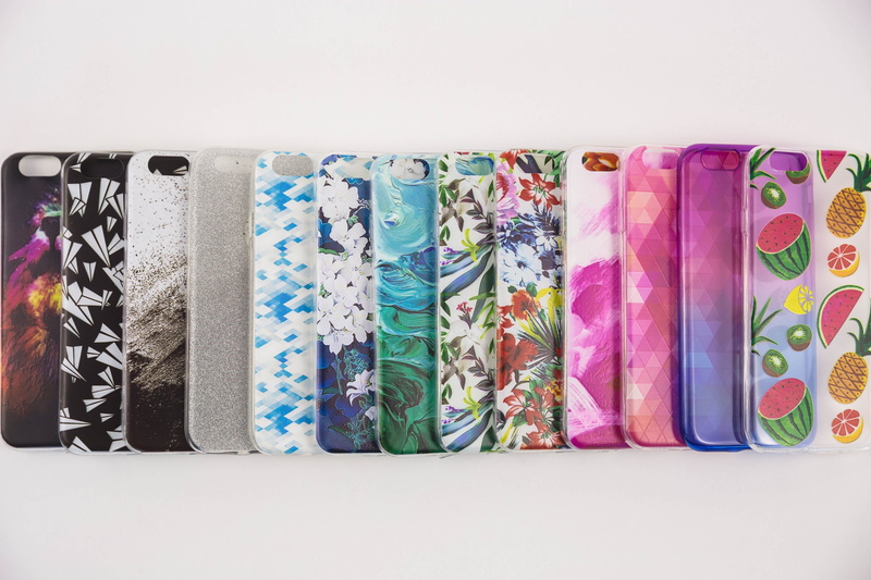 phone, variation, lot, indoors, floral pattern, white background, iphone, no people, clothing, 4K, consumerism, hanging, color, textile, gadget, close-up