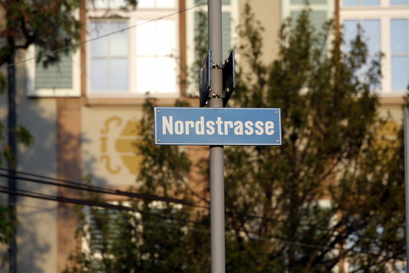 road, communication, street names, guidance, zurich, text, western script, day, urban, message, city, plant, building exterior, information, tree, street sign