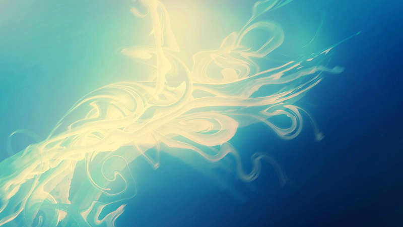 pattern, clean, no people, graphic, blue background, nature, texture, fantasy, backdrop, jellyfish, floating on water, light, smoke - physical structure