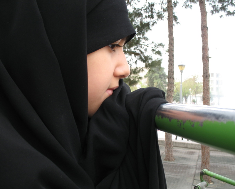 hood - clothing, clothing, childhood, muslim, profile view, one person, boys, pre-adolescent child, men, headshot, iran, lifestyles, leisure activity, day