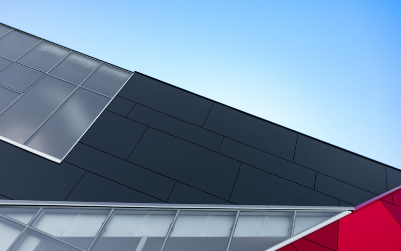 abstract, 2K, glass - material, modern, building, hd, pattern, sunlight, office building exterior, no people, architectural, shape, geometric shape, sky