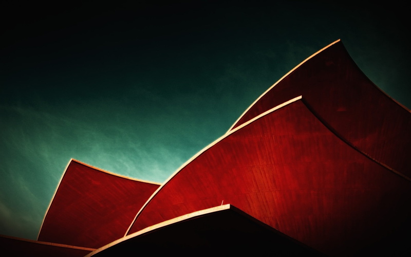 angle, triangle shape, outdoors, architecture, no people, copy space, abstract, night, building exterior, digital, high section, design, line