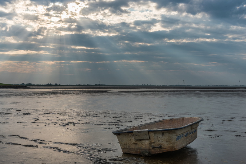 ship, sand, scenics - nature, sun, beach, National Park, transportation, water, outdoors, beauty in nature, ebb, rowboat, Lower Saxony, clouds, mode of transportation