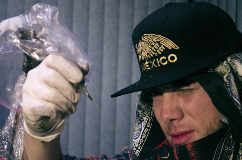 social issues, drinking, cap, mexico, government, contemplation, men, tattooer, hand, eagle, close-up, real people, clothing, human body part, 4K, adult