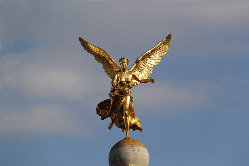 animal wing, art and craft, bird, gold colored, architecture, victory statue, angel, representation, nature, memorial, eagle, woman, gold, 5K, spread wings