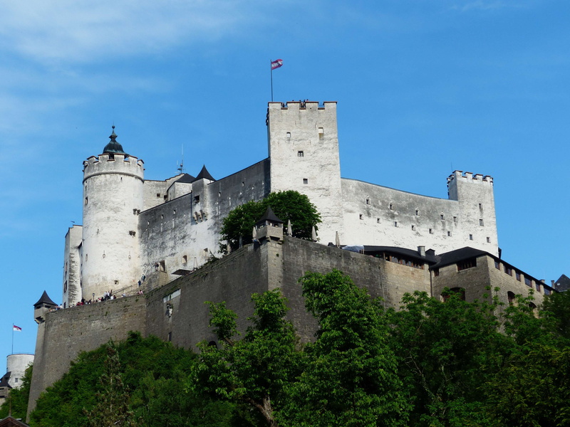 4K, old, tower, knights castle, middle ages, places of interest, built structure, to, history, building exterior, hohensalzburg fortress, fort, fortress