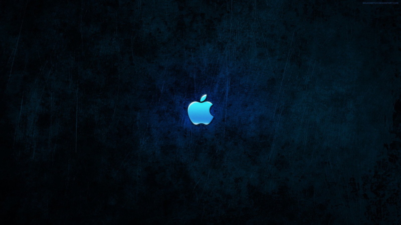 imac, dark, blue, logos, mac, 1080P, apple